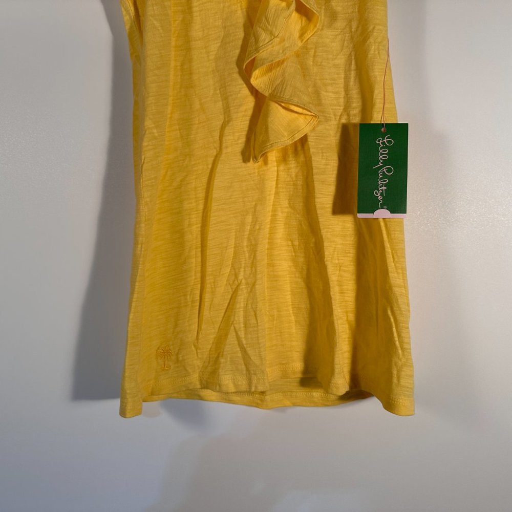 Lilly Pulitzer Sunglow Yellow Shay Top Women Size XXS / New - Picture 3 of 8
